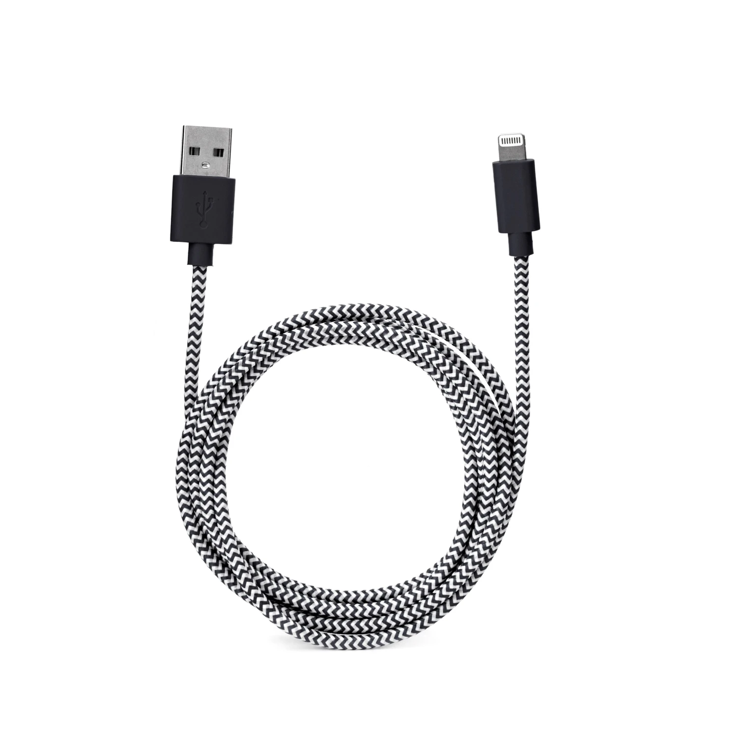 KIKKERLAND IPhone Lightning Black Cotton Braided Charging Cable 3 KIKKERLAND IPhone Lightning Black Cotton Braided Charging Cable