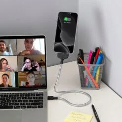 KIKKERLAND Gooseneck Charging Stand -Kikkerland US212 DSC1676 square