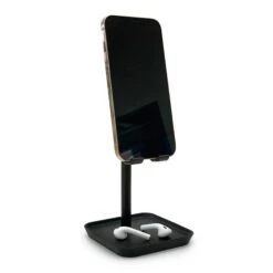 KIKKERLAND The Perfect Phone Stand - Black -Kikkerland US216 phone stand front WB