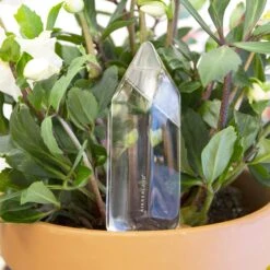 KIKKERLAND Water From A Crystal - Blown Glass Automatic Self Watering - Water Your Plants -Kikkerland WR02 WaterFromACrystal action 4
