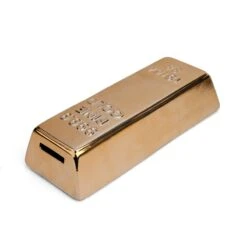KIKKERLAND Ceramic Gold Bar Coin Bank